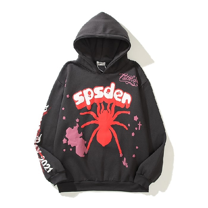 Spider printed Cotton Multi Colors Hoodie Men