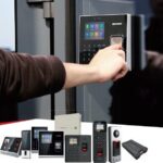 Modern access control system installed in a Dubai office