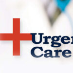 Patient receiving fast treatment at first care urgent care clinic for minor emergency care