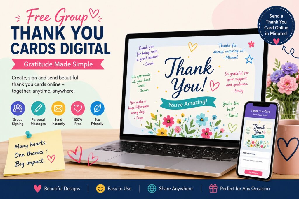 virtual group thank you card