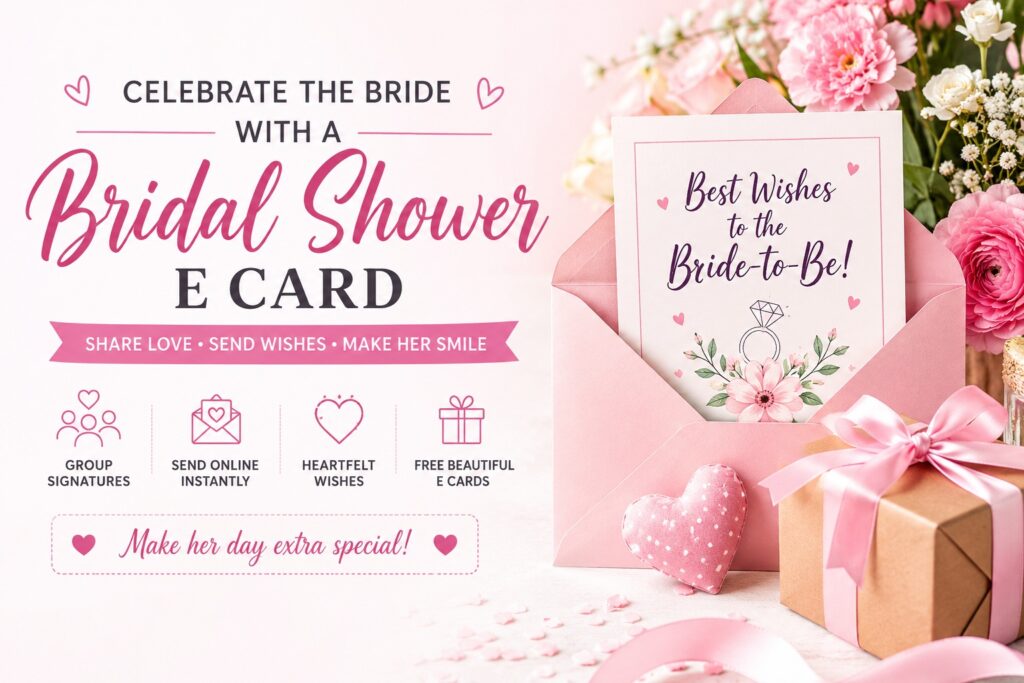 bridal shower card everyone can sign