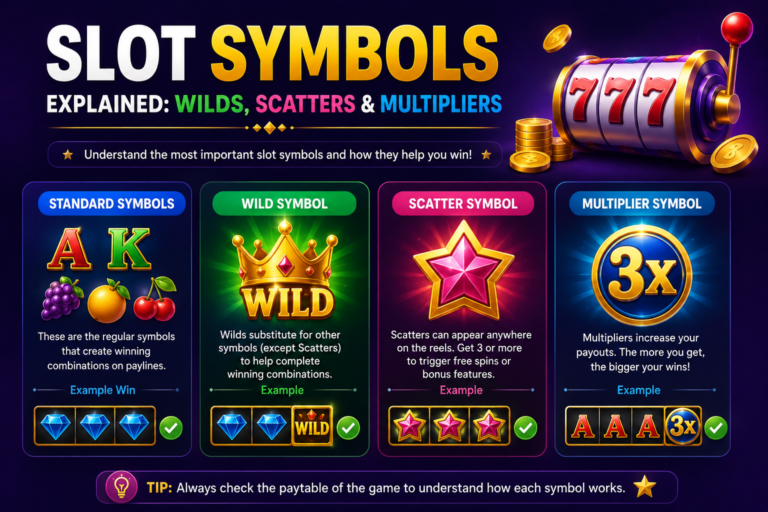 Slot Symbols Explained: Wilds, Scatters & Multipliers