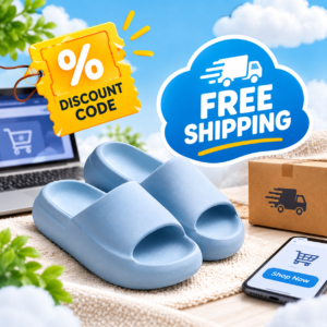 Sky Blue Slides Shopping Promo